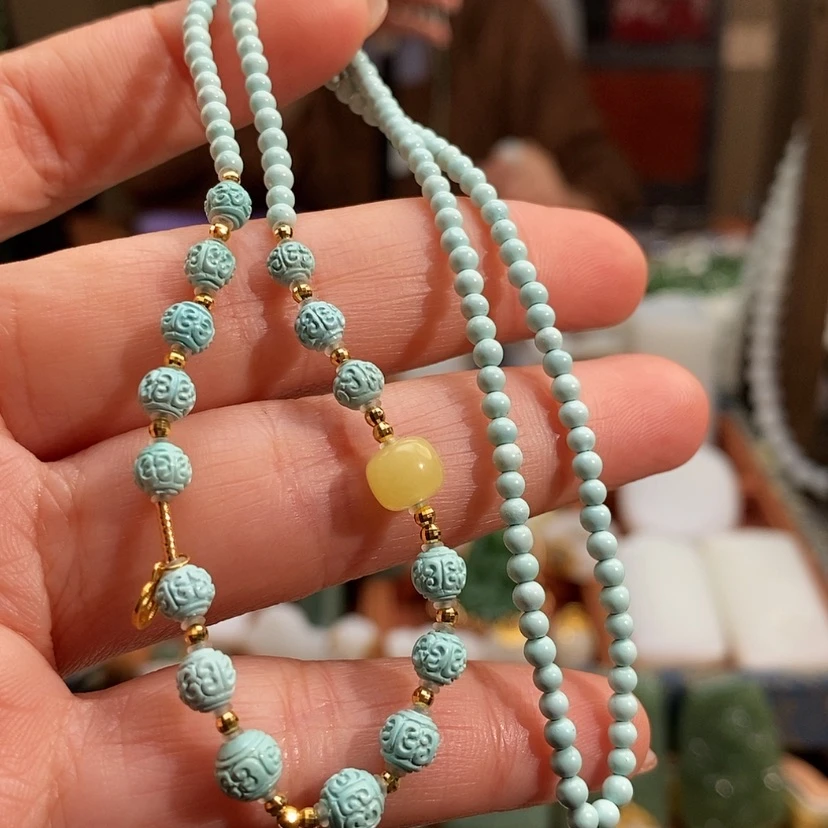 【闪购商品】18K金镶嵌绿松石颈饰