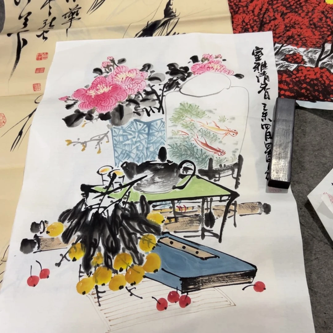 国画国画作品画心一张