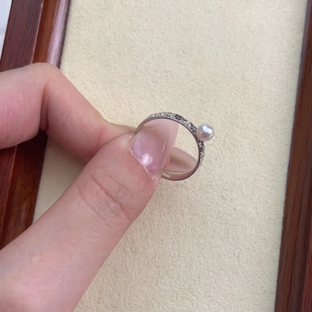 海水珍珠戒指银S925镶嵌