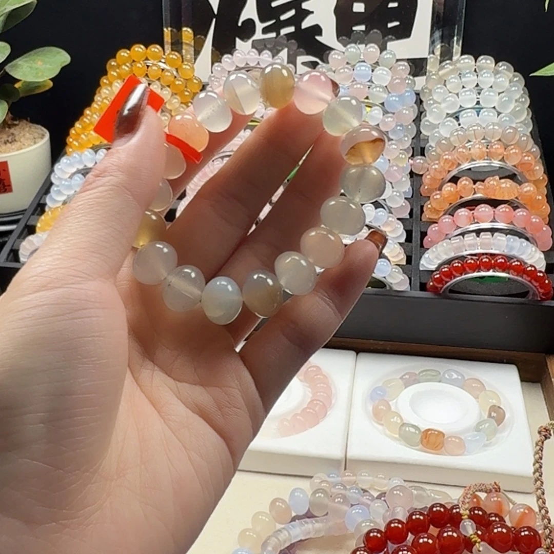 玛瑙/玉髓合金手链福利8玛瑙手串不退换