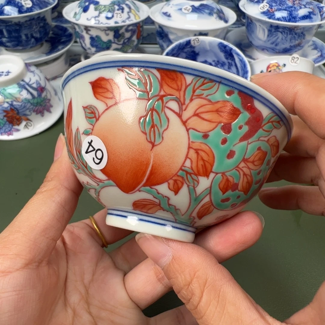 陶瓷景德镇纯手工纯手绘茶具木木64