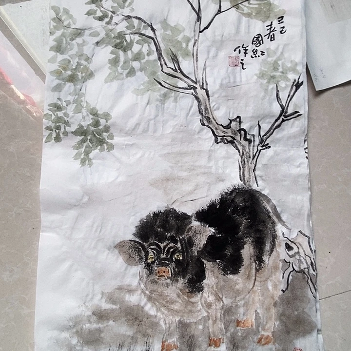 国画四尺四开花鸟
