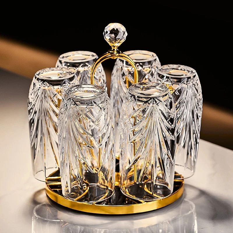 轻奢高档家用茶杯耐热玻璃杯加厚耐高温客厅待客创意喝水杯牛奶杯