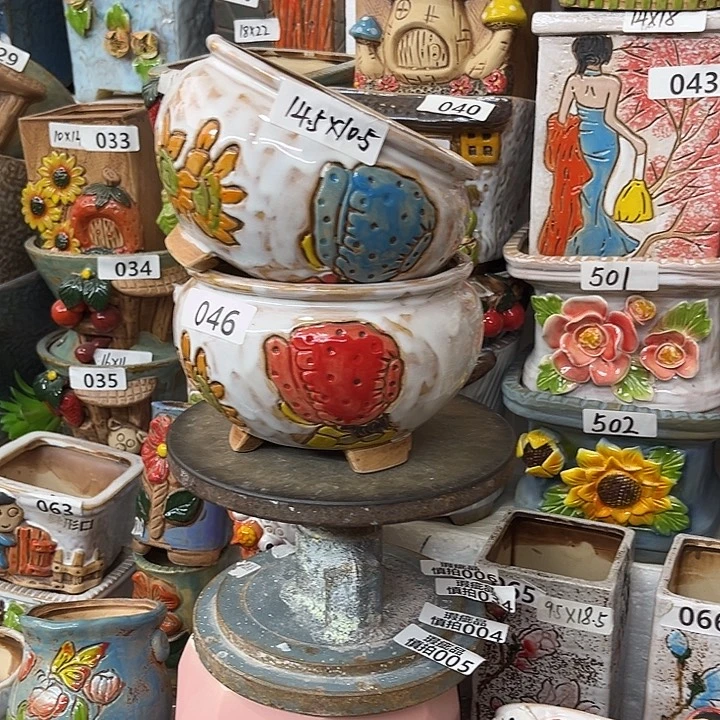 粗陶材质多肉花盆