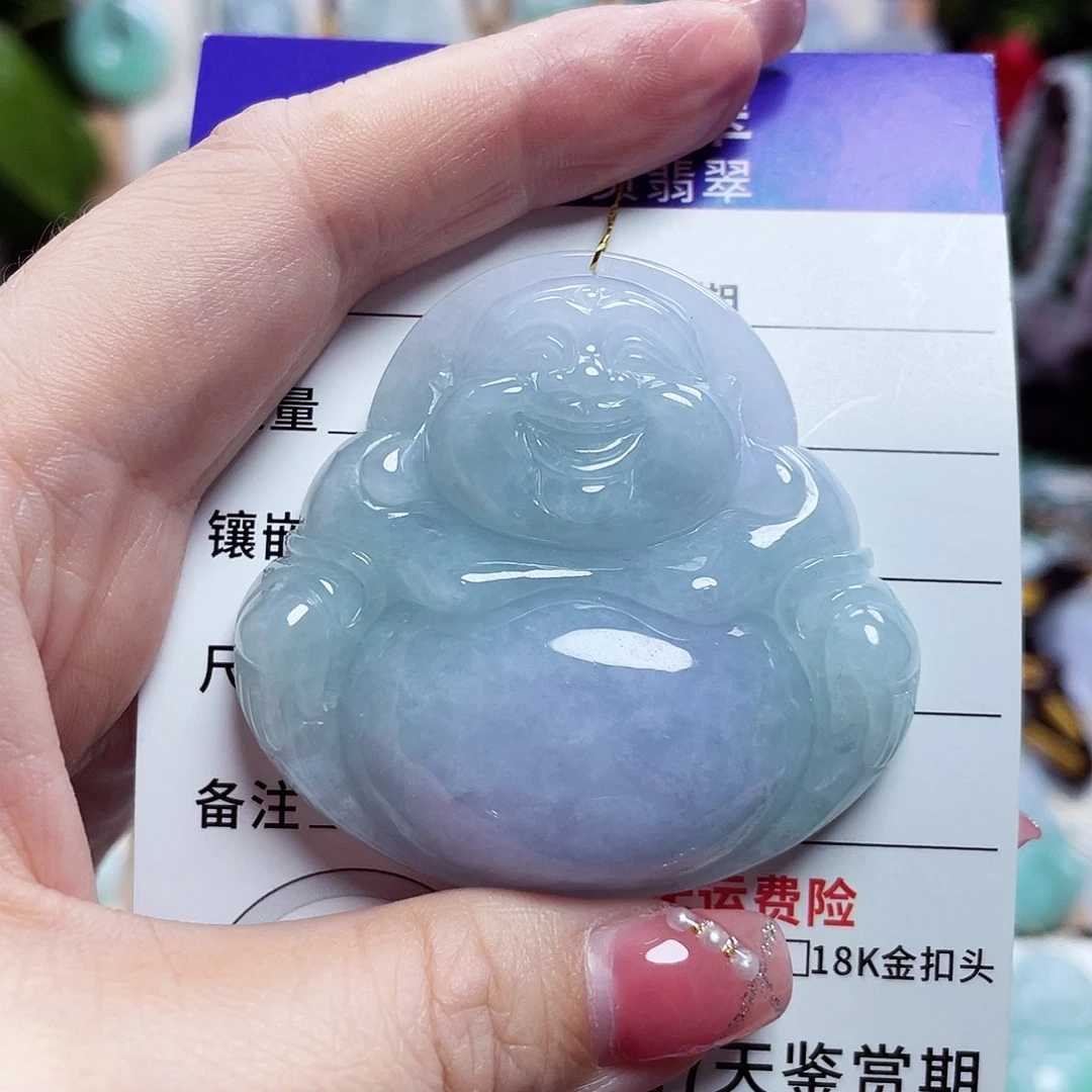 翡翠未镶嵌颈饰佛公11