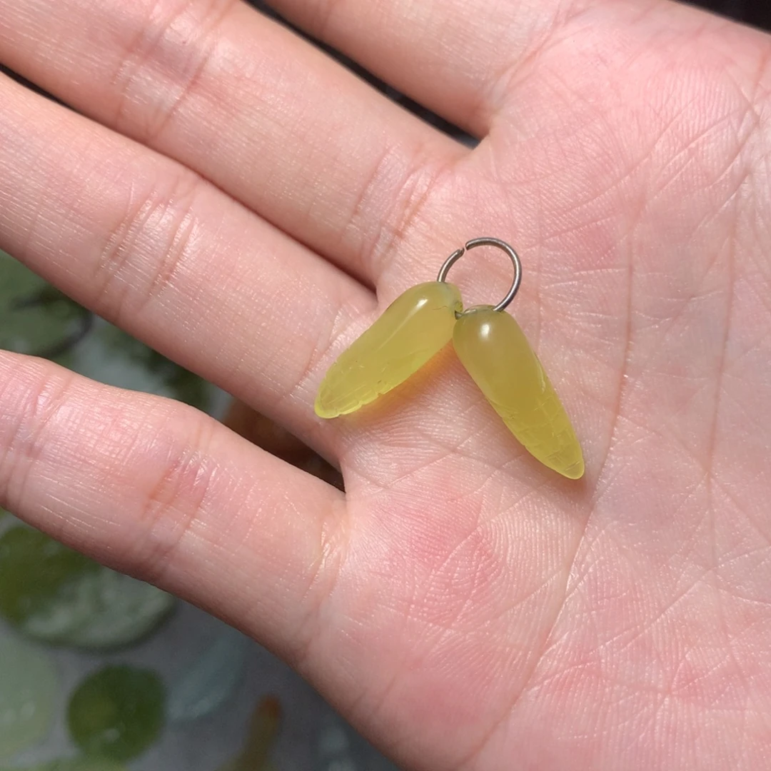 蛇纹石玉合金颈饰