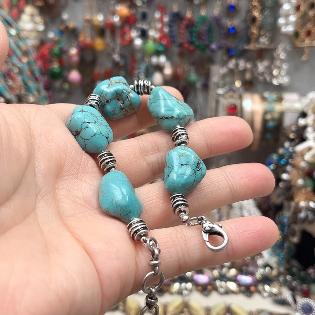 锌合金复古银色手链