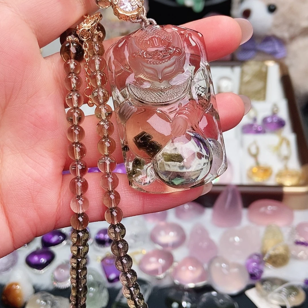 水晶未镶嵌吊坠(赠链)