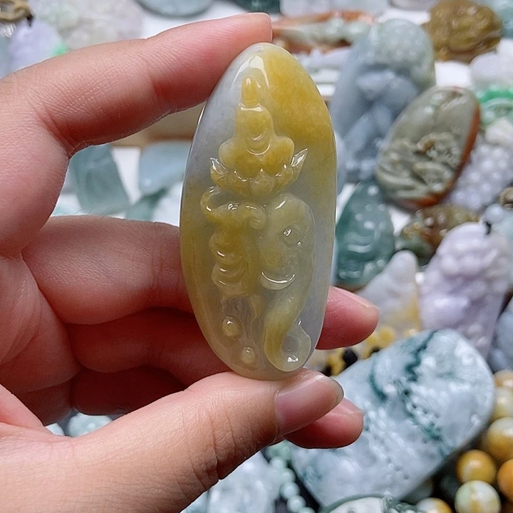 翡翠未镶嵌吊坠(不含链)1