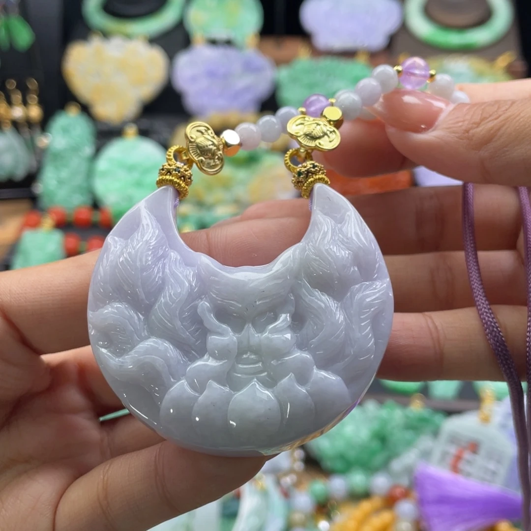 翡翠未镶嵌颈饰代编织