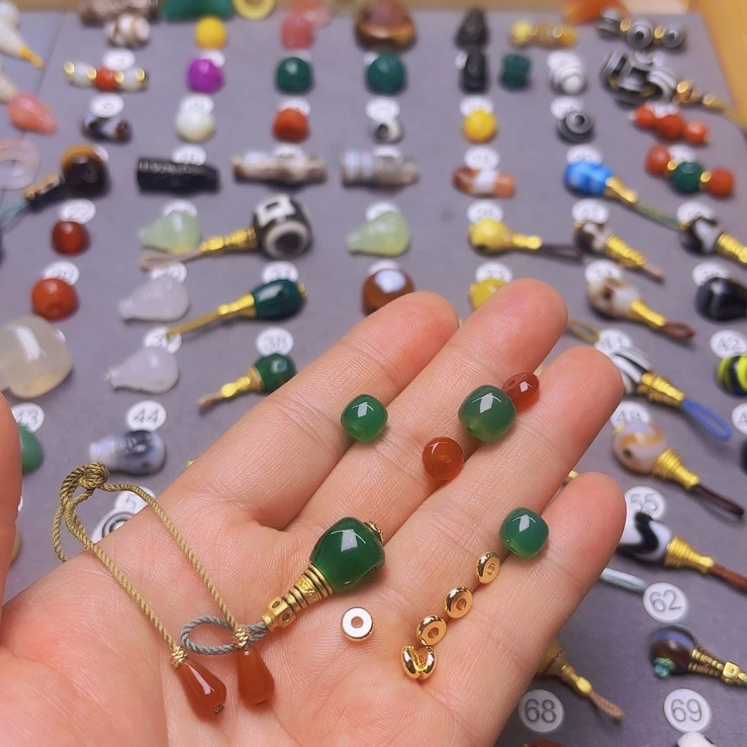 玛瑙/玉髓隔珠未镶嵌闲**木