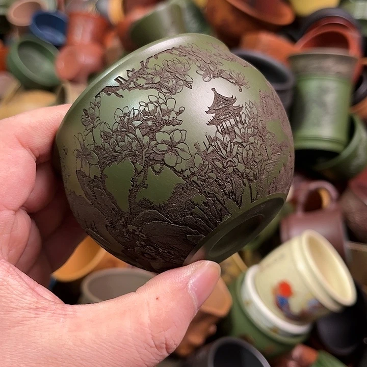 紫砂茶杯全手工紫砂主人杯