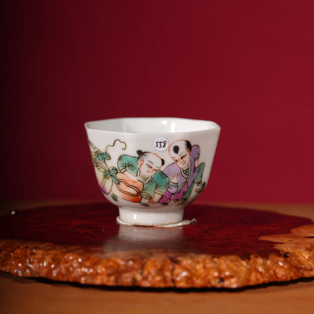 558 清同治粉彩杯 瓷器收藏 文物商店 明清老瓷器 非仿古工艺品