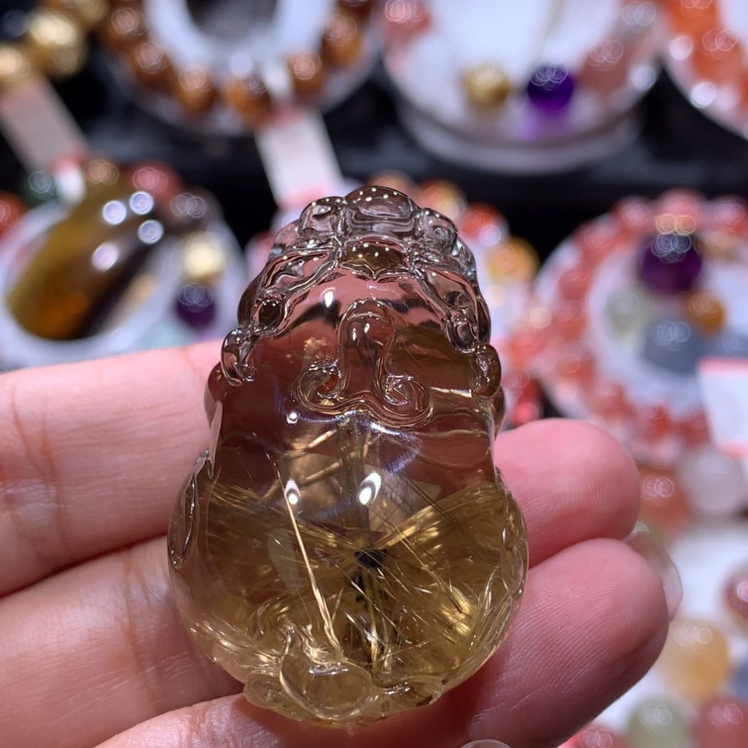 未镶嵌水晶吊坠(不含链)钛晶貔貅吊坠