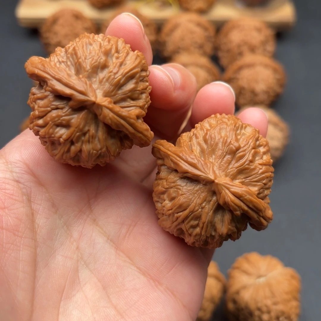 文玩核桃把件球白44