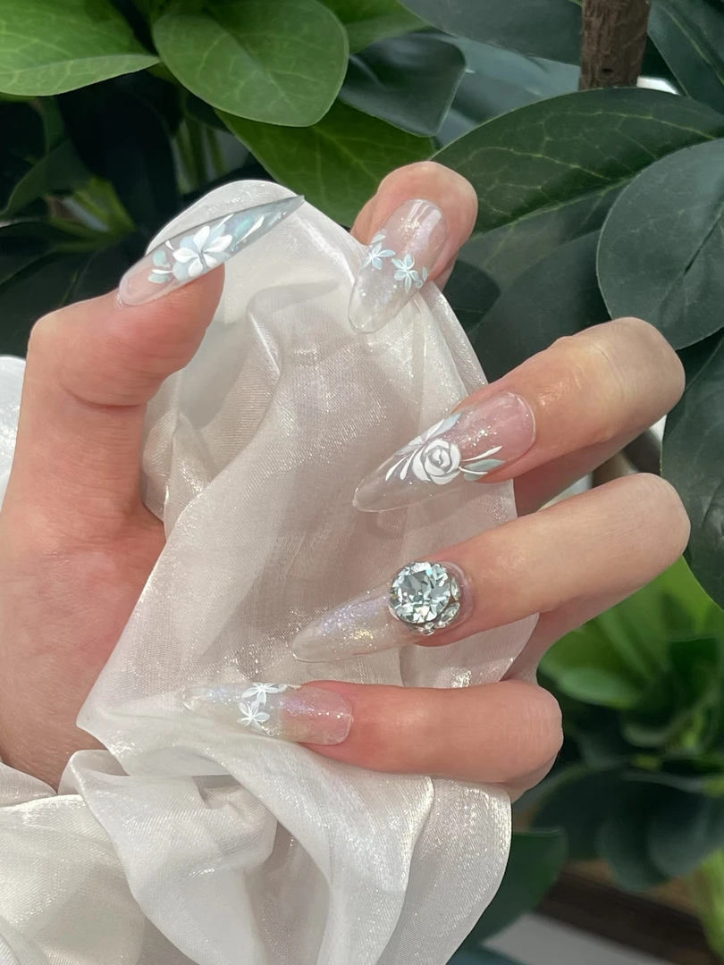 巴仑美【流星花园】畅畅款 手绘蝴蝶花姐妹 可重复穿戴美甲施家华子