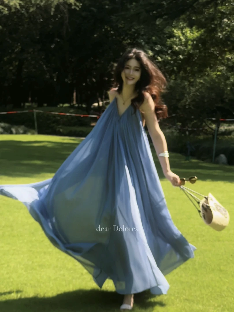 Ah·Jing 梓静  【缦纱】时尚调性法式风连衣裙 0550