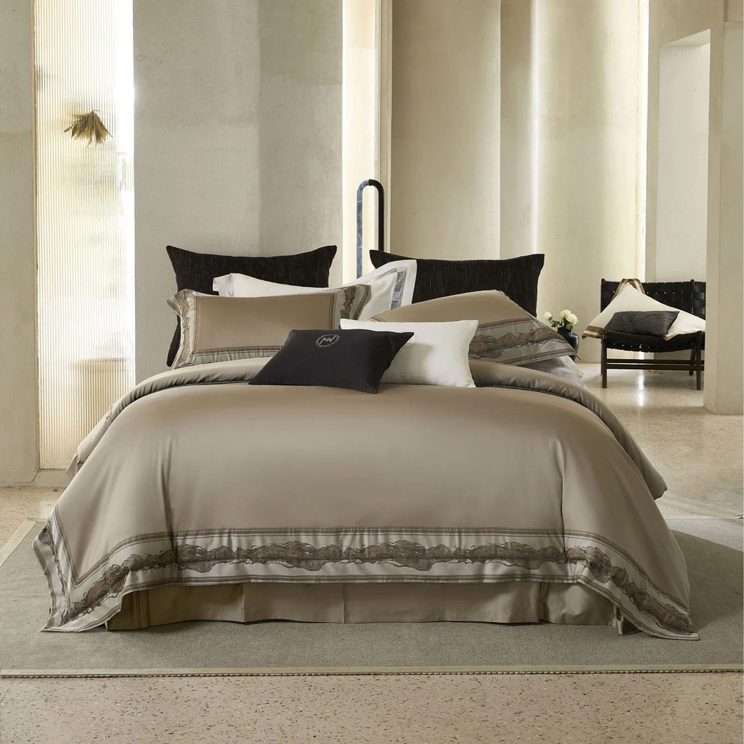 【贤公子家居】MN/慕奈 玛蒂娜-高端轻奢款云锦棉色织提花四件套