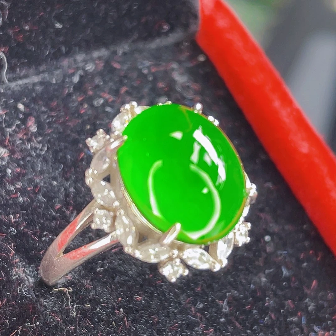 翡翠吊坠(不含链)银S925镶嵌