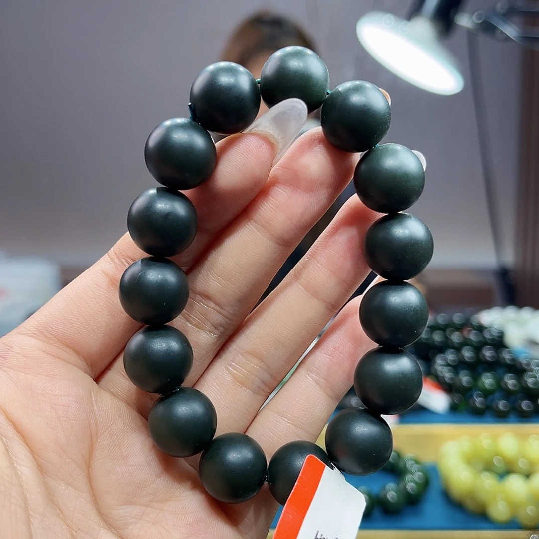 手串未镶嵌和田玉纯天然和田玉新疆黑青k14