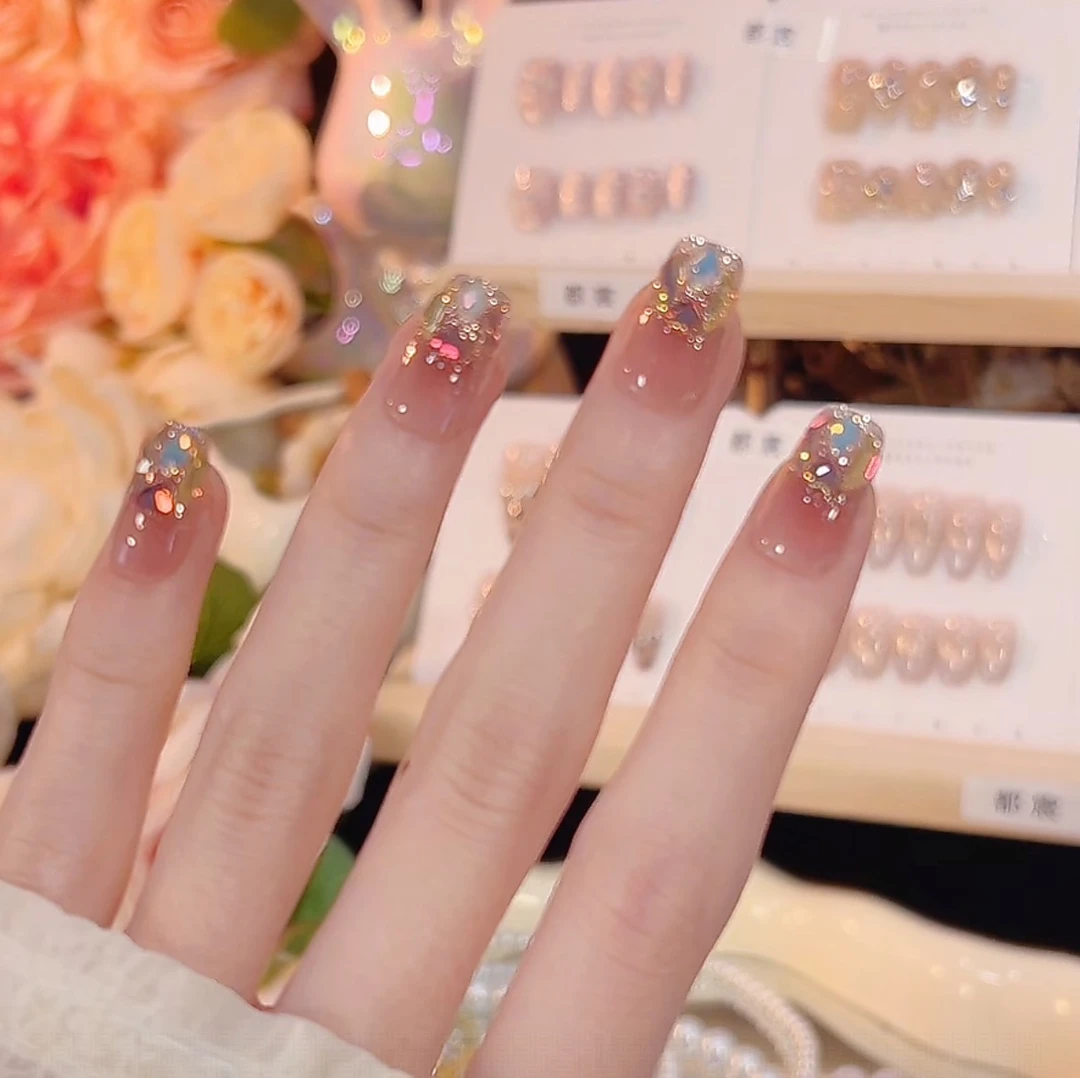 【嘉年华】纯手工穿戴甲可重复使用10个甲片XX