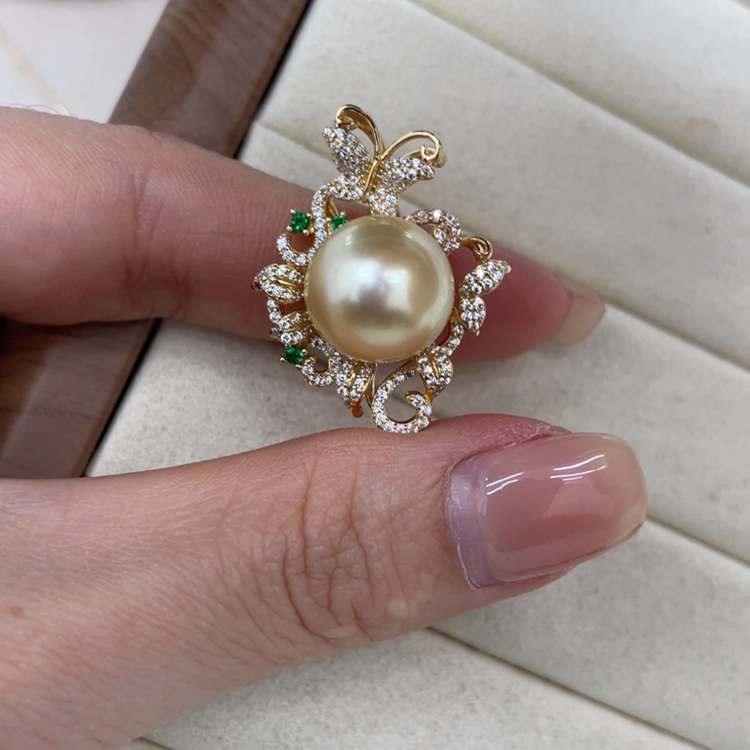 海水珍珠颈饰银S925镶嵌