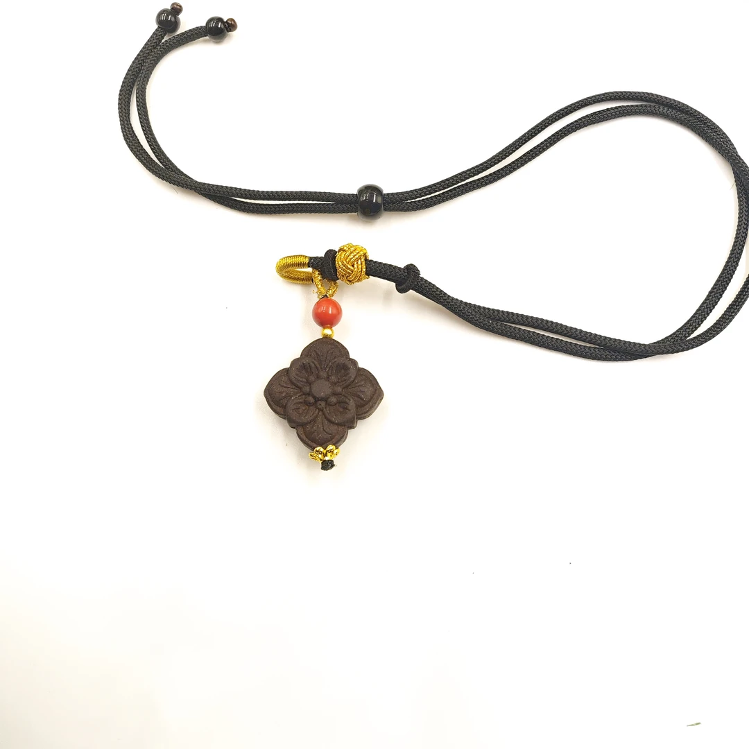 非金属木质吊坠 吉祥花合香牌吊坠