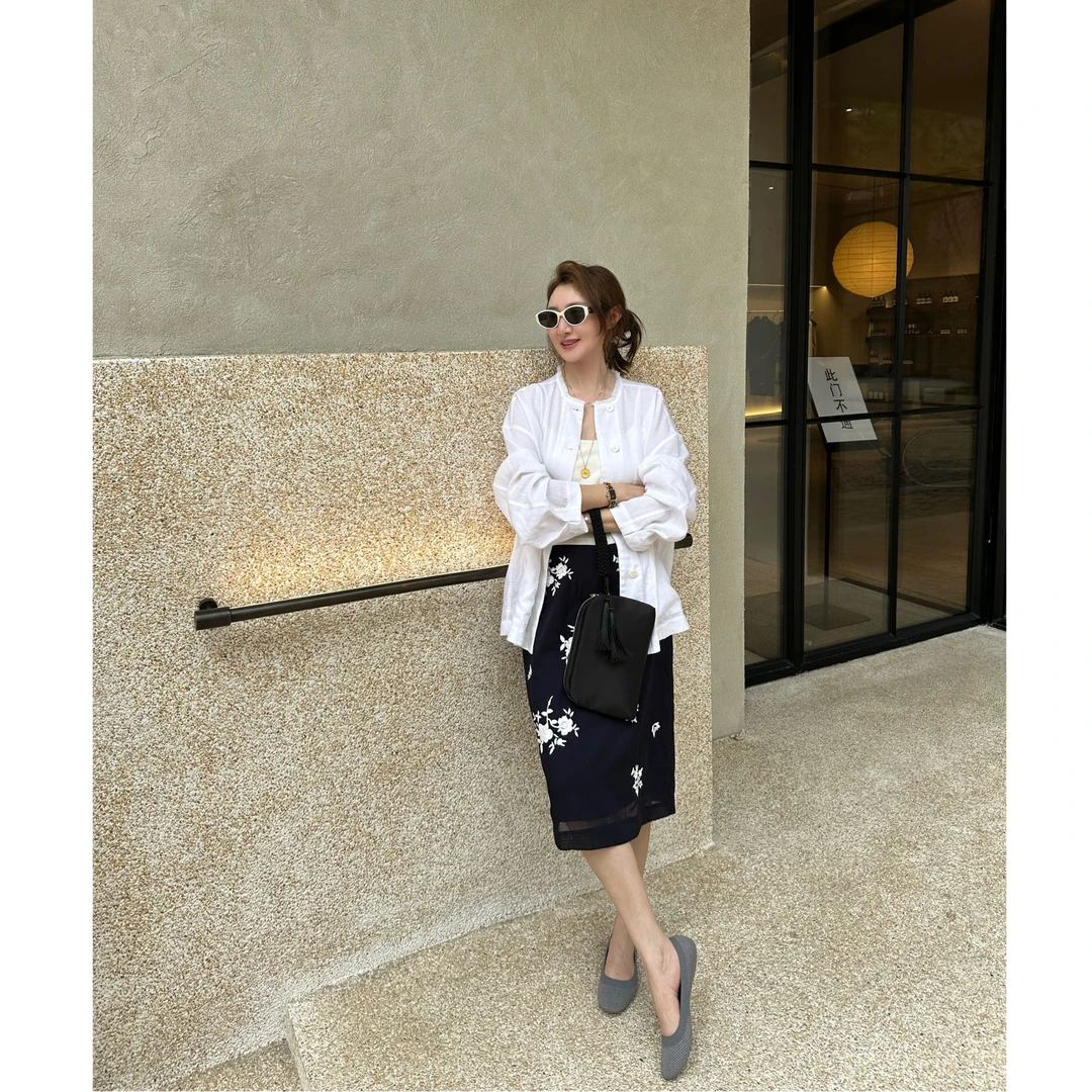 AIMURSE【国色】小众设计师 刺绣工艺高质感穿搭休闲半身裙 AM6772