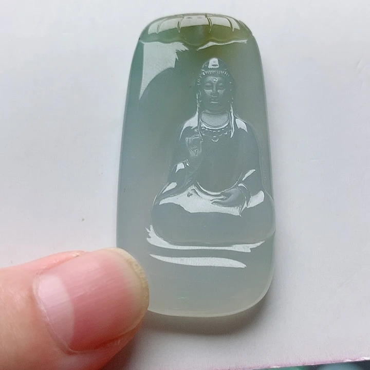吊坠(不含链)未镶嵌翡翠素衣观音