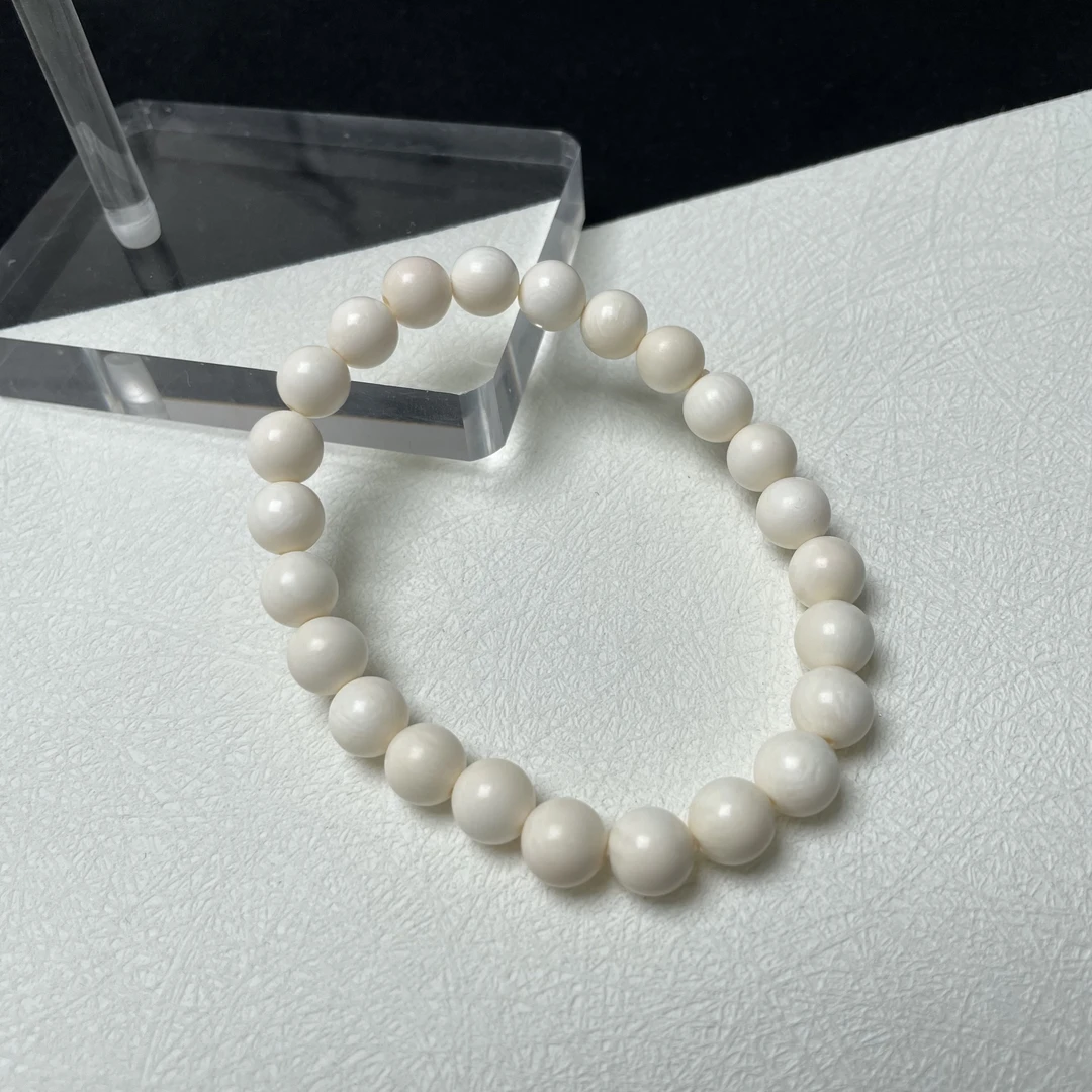 猛犸牙8mm圆珠手串 KT24111620