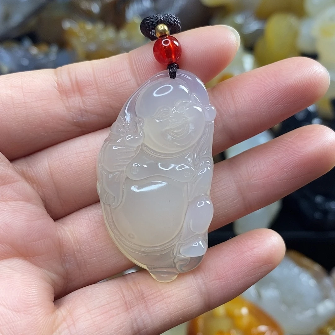 玛瑙/玉髓未镶嵌吊坠