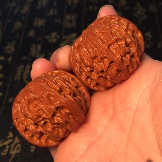 文玩核桃把件磨盘40mm