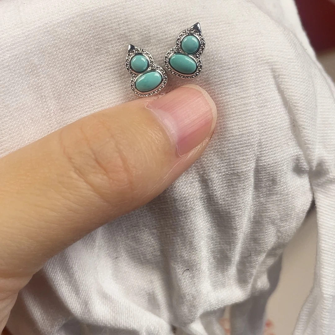 绿松石银S925镶嵌配饰