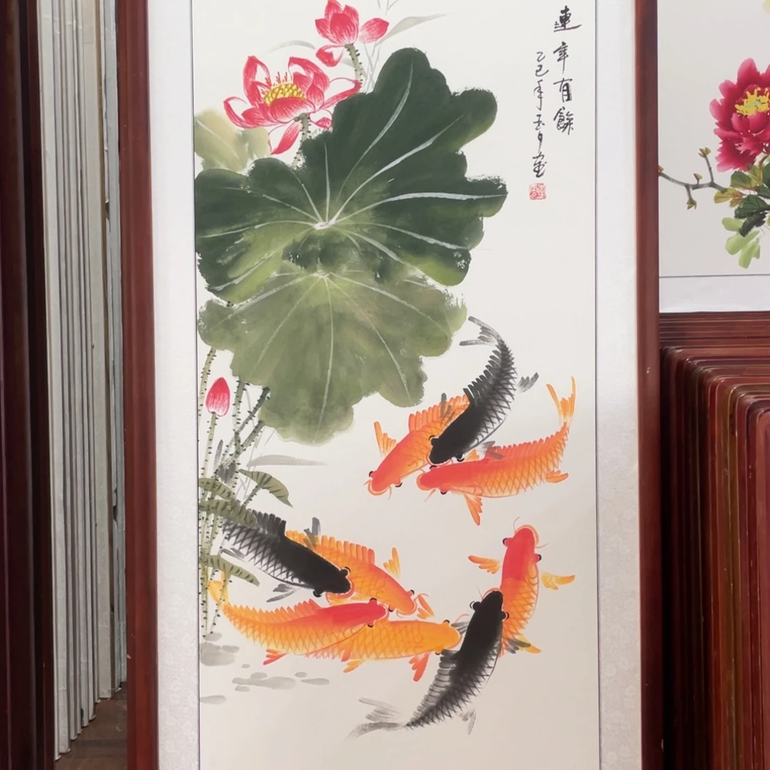 国画带框尺寸63*123厘米