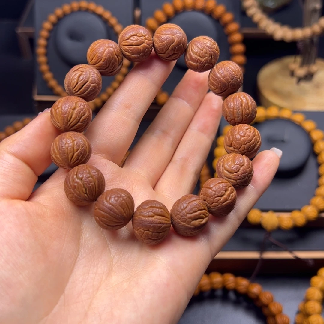 桃核手串龙鳞仿古17