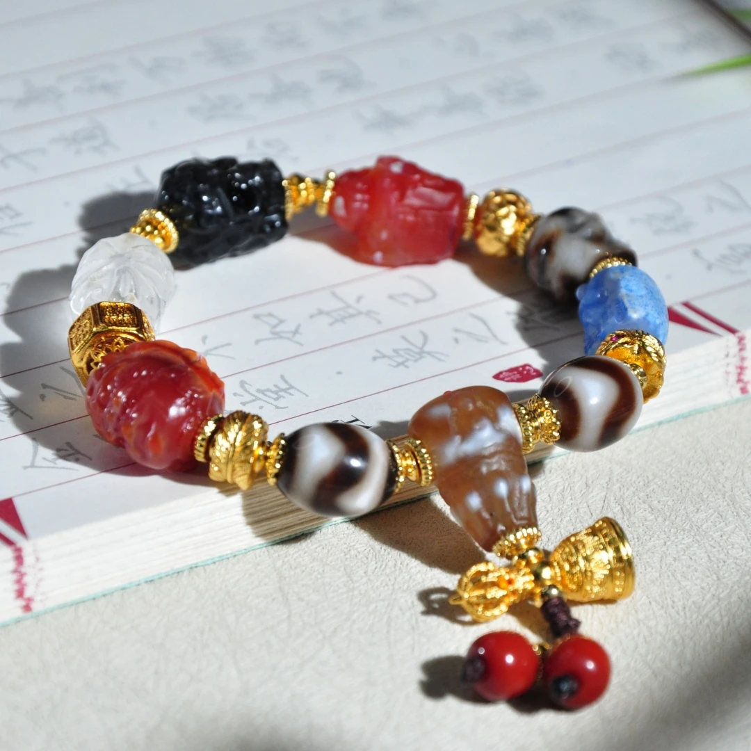 非金属布艺手链 【千万福】多宝尸尸阵阵民族风单圈手串-A0130300