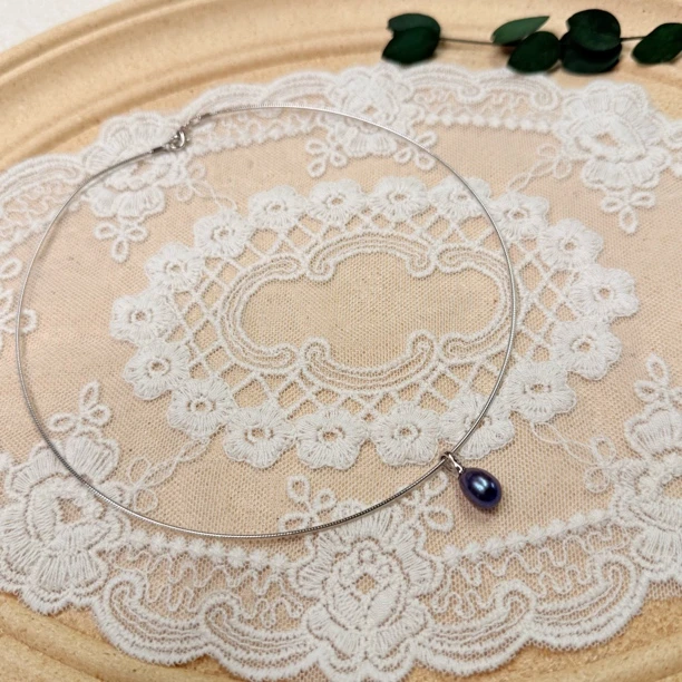 90新  【六六中古】孤品可淡水珍珠项圈ew384链长41