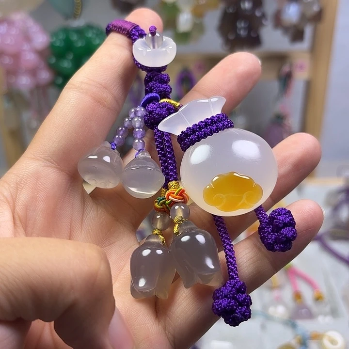 钥匙新款紫色系大钱袋