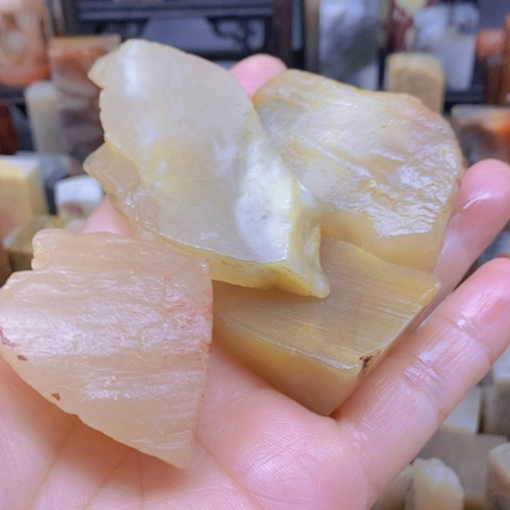 印石寿山石结晶4个