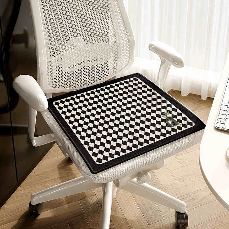 冰丝坐垫单人办公室久坐椅子垫屁垫防滑餐椅凳子垫透气夏季凉席垫