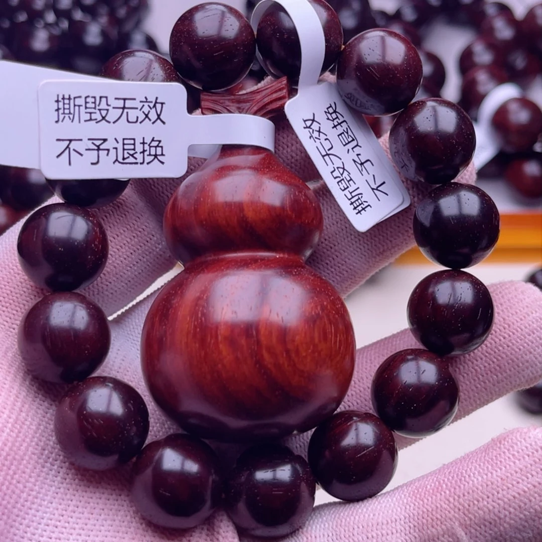 檀香紫檀（小叶紫檀）征****言印度小叶紫檀一点五手串加葫芦