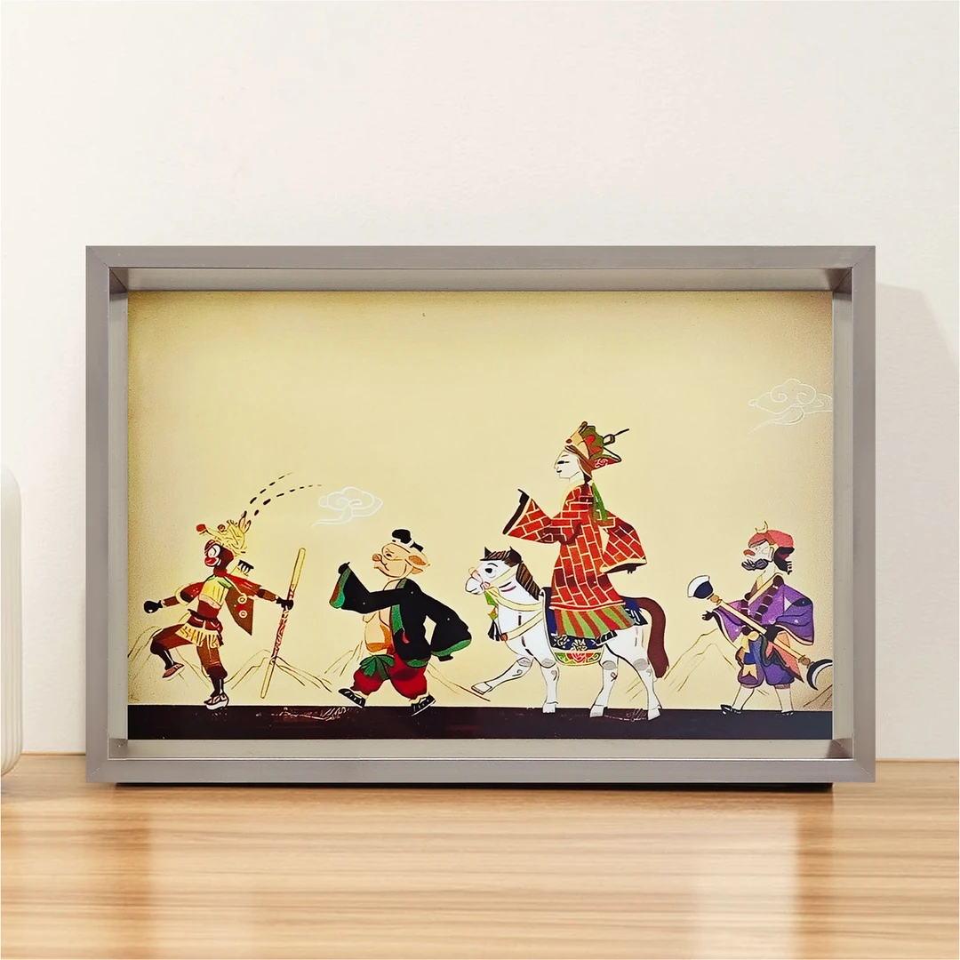 中国非遗皮影戏桌面摆件相框装饰礼物家居摆台礼物西游记1015