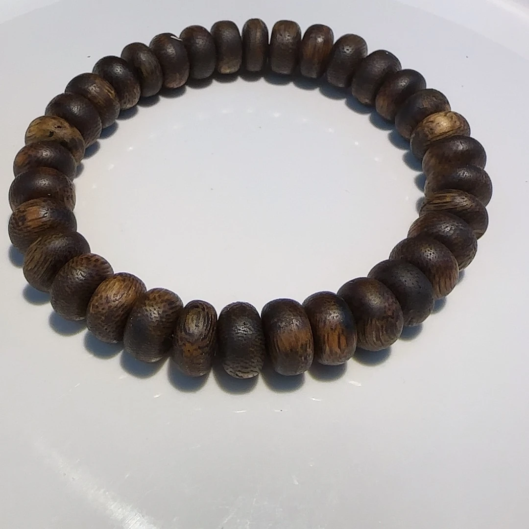 沉香手串海南种植沉香算盘珠1.0九分沉高油脂
