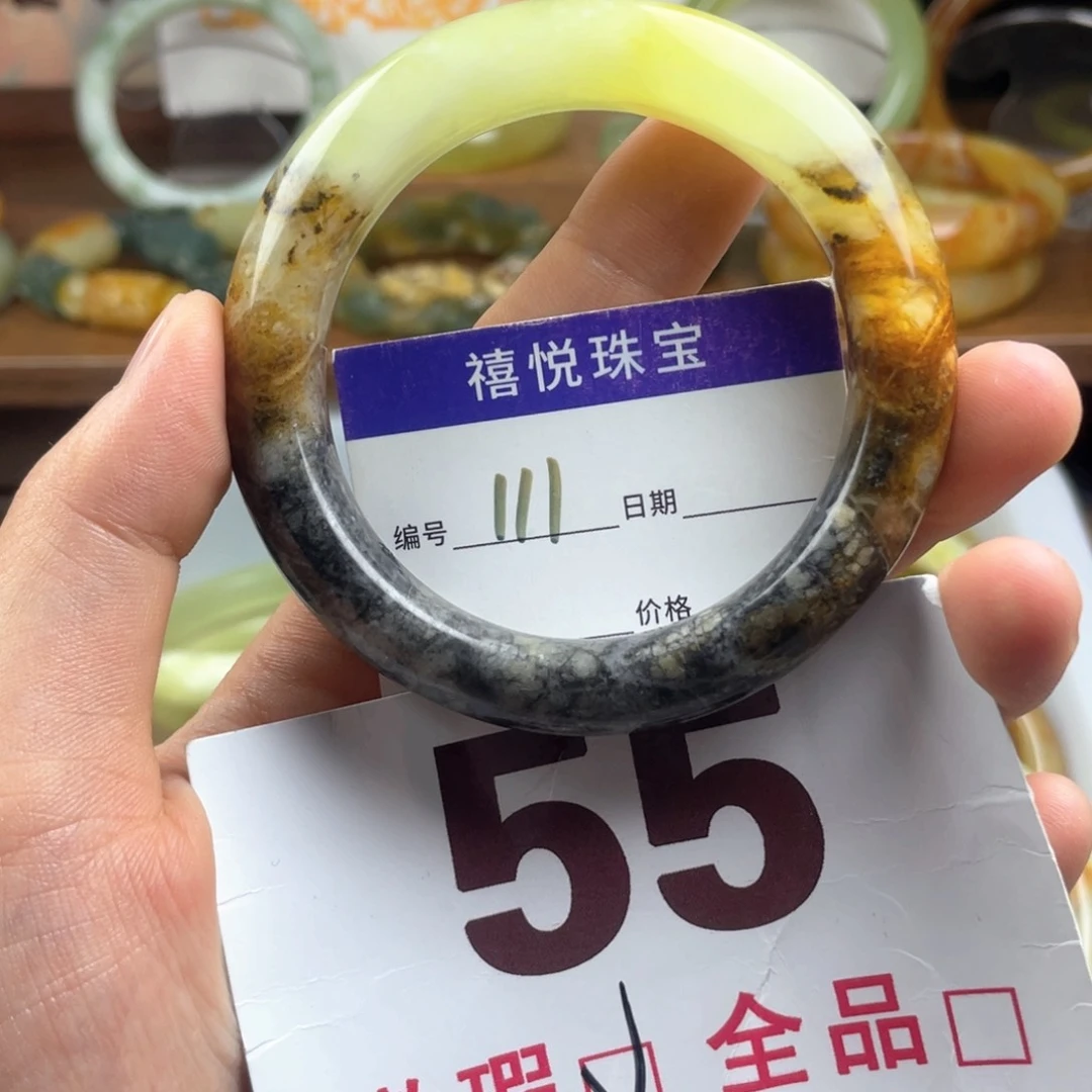 未镶嵌蛇纹石玉手镯