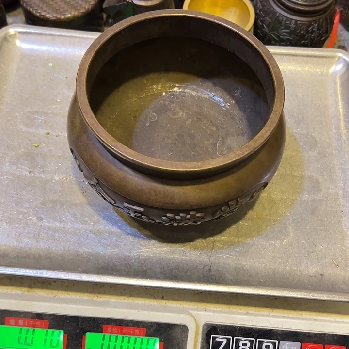 陈****黄铜摆件，文房摆件