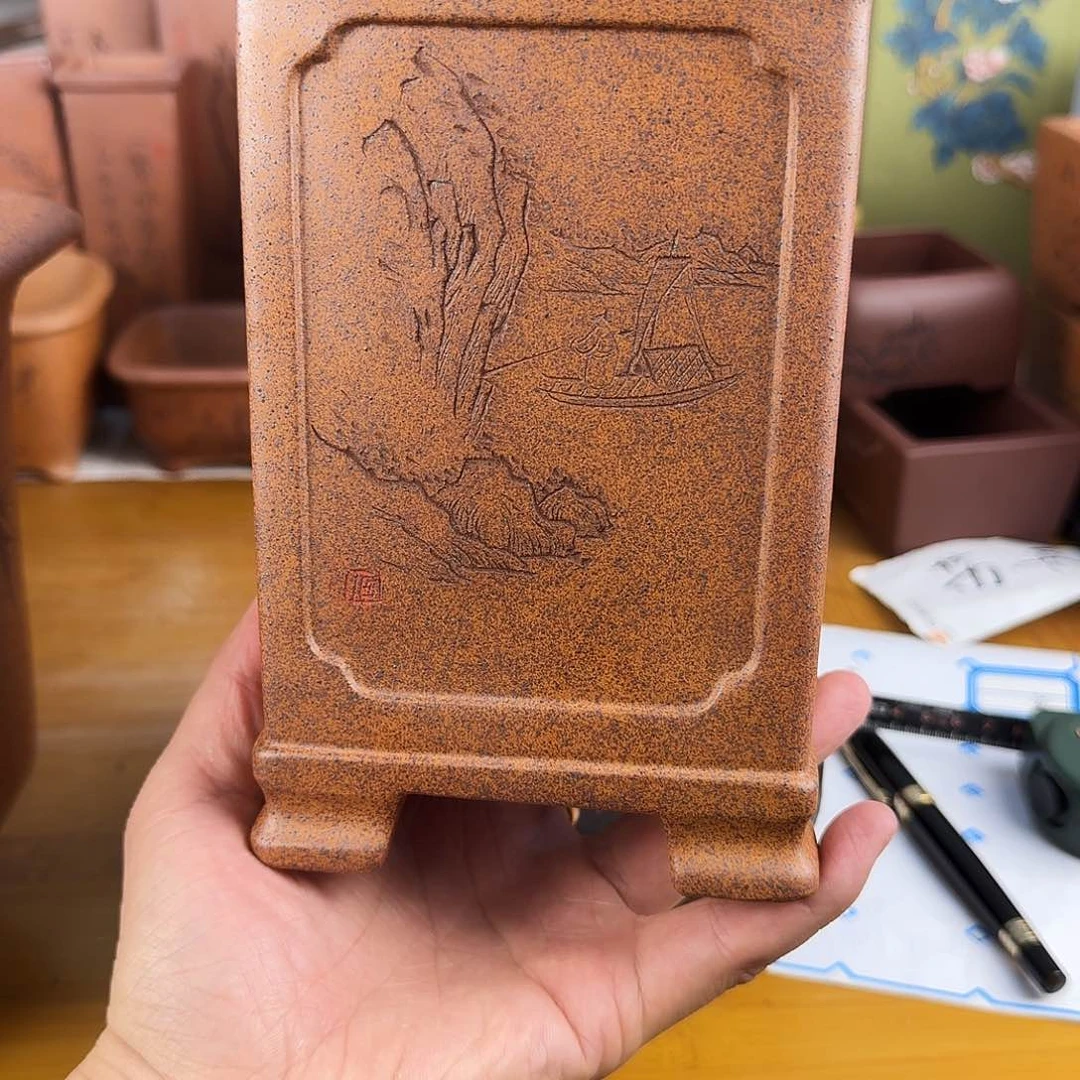 紫砂花盆小*紫砂花盆