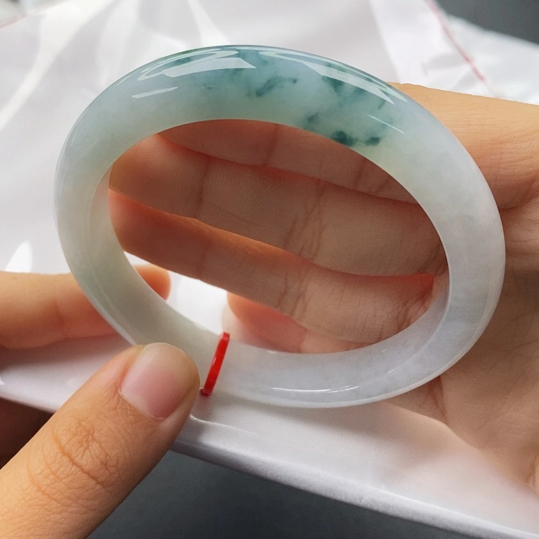 翡翠未镶嵌手镯5758圈