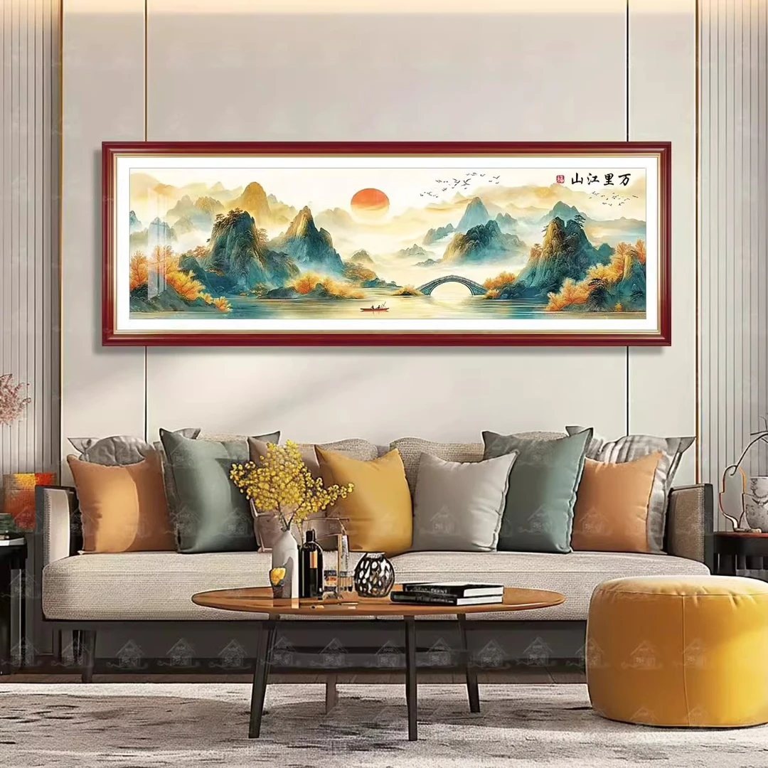 万里江山十字绣2025新款线绣大幅大气手工自己绣刺绣满绣挂画客厅