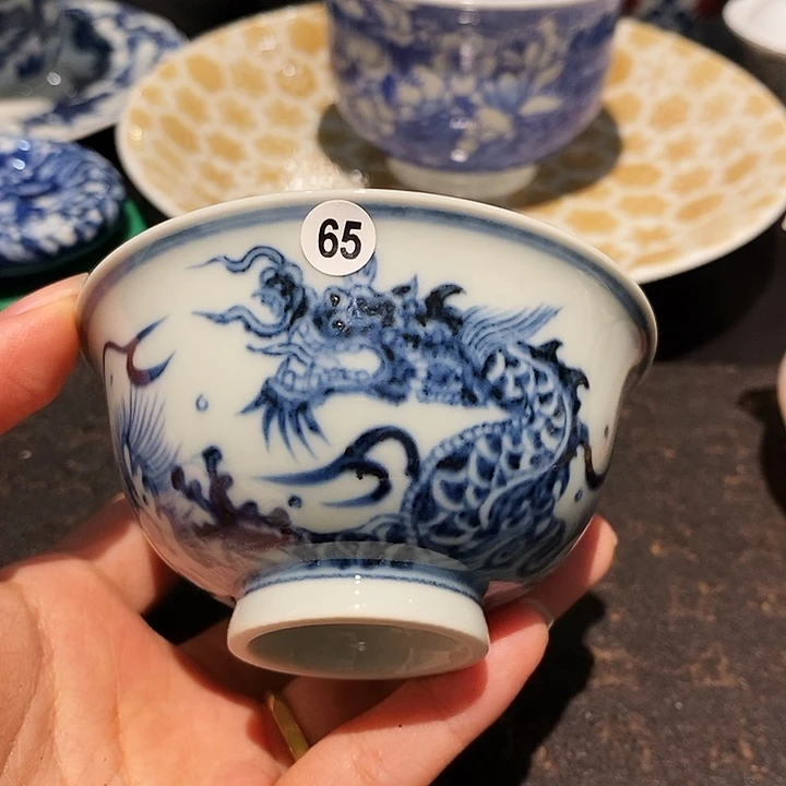 杯子鱼化龙单杯青花