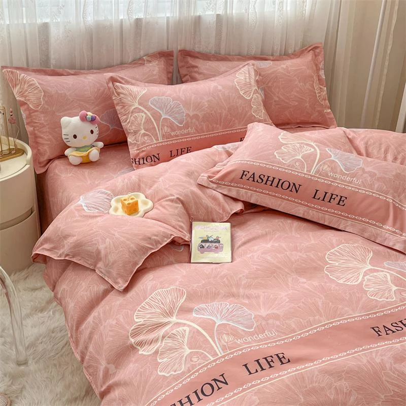 四季四件套全棉纯棉100加厚被套床单学生宿舍三件套